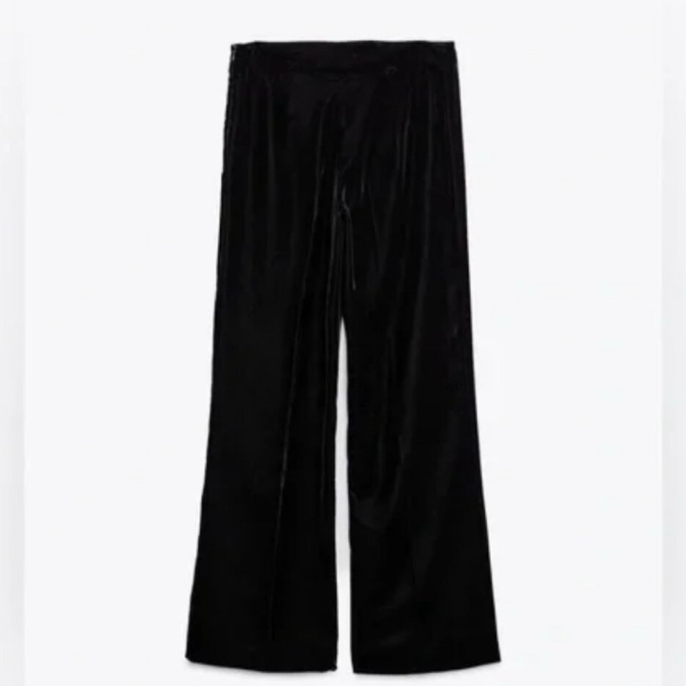 Zara Black Velvet Pants